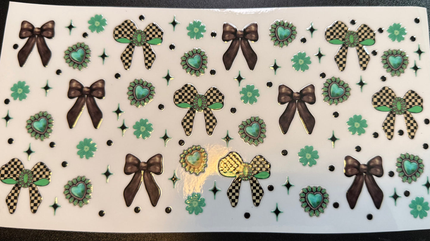 Brown & Teal Bows