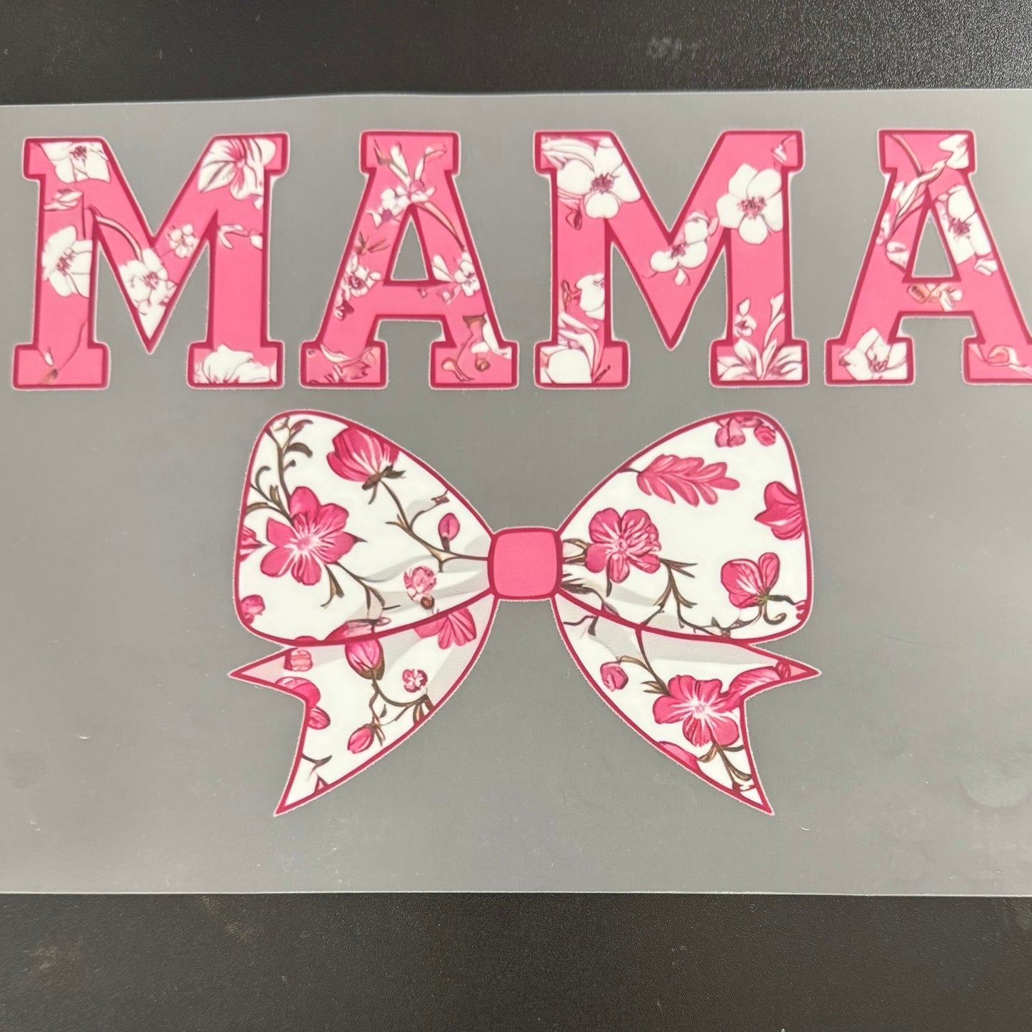 Mama/Pink & White Bow