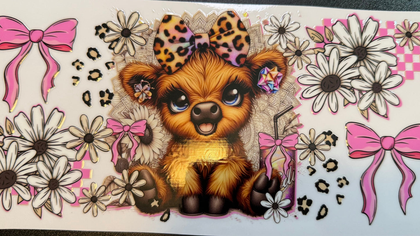 Highland Baby Cow/ Pink