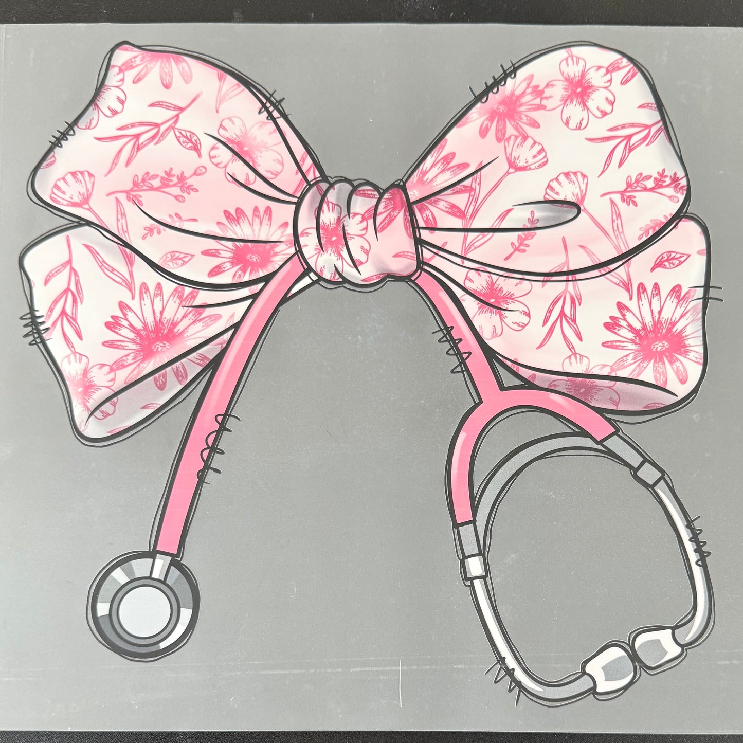 Stethoscope/Pink w/ Flowers