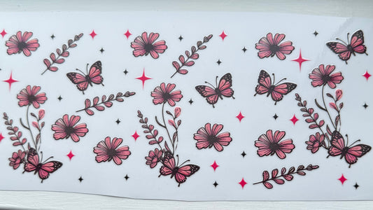 Butterflies & Flowers/Pink