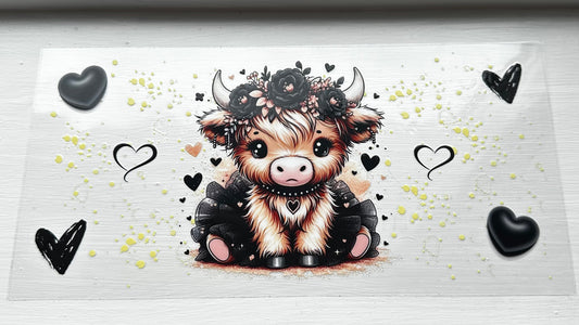 Highland Baby Cow Decal/Black